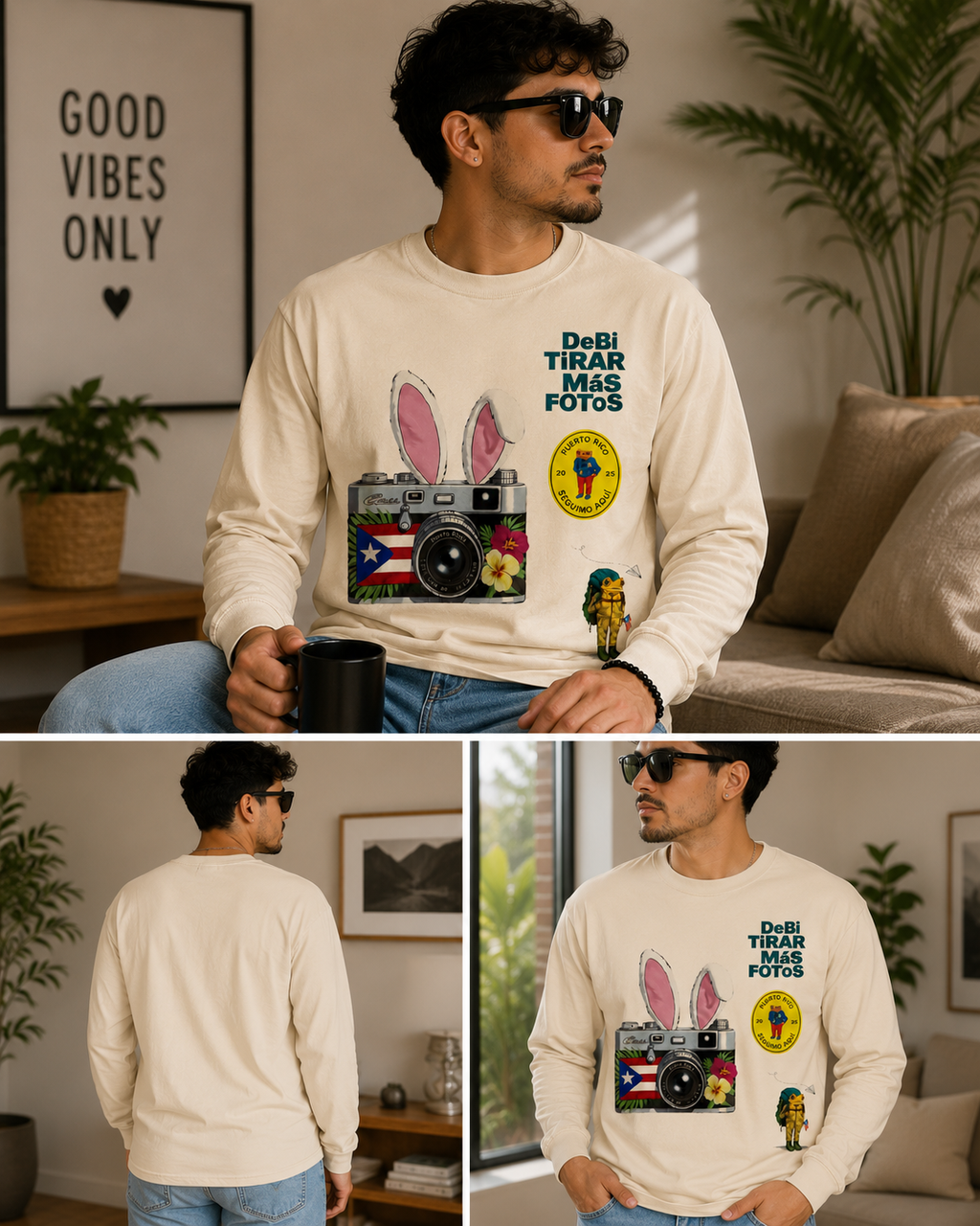 Debí Tirar Más Fotos™ | Puerto Rico Camera Graphic Long Sleeve