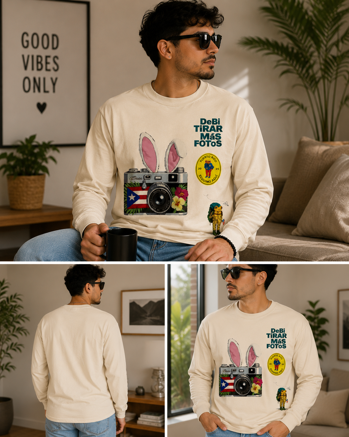 Debí Tirar Más Fotos™ | Puerto Rico Camera Graphic Long Sleeve