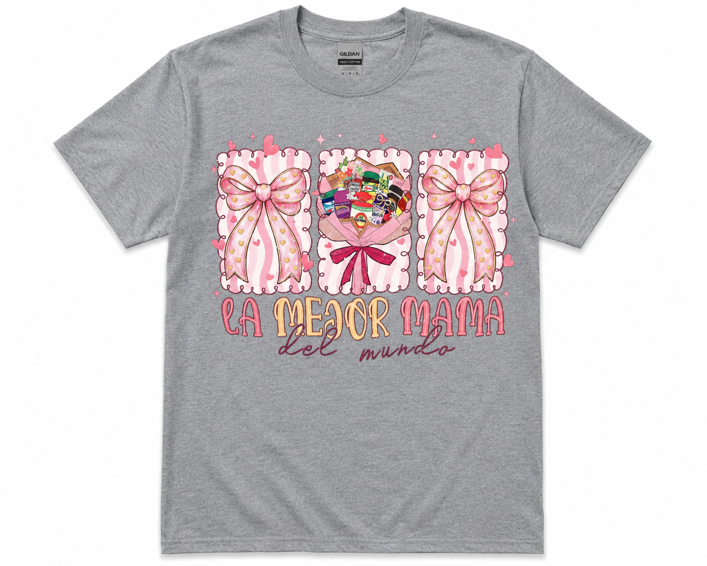 La Mejor Mamá del Mundo | Cute Mother's Day Graphic T-Shirt | Unisex Gildan Cotton Tee