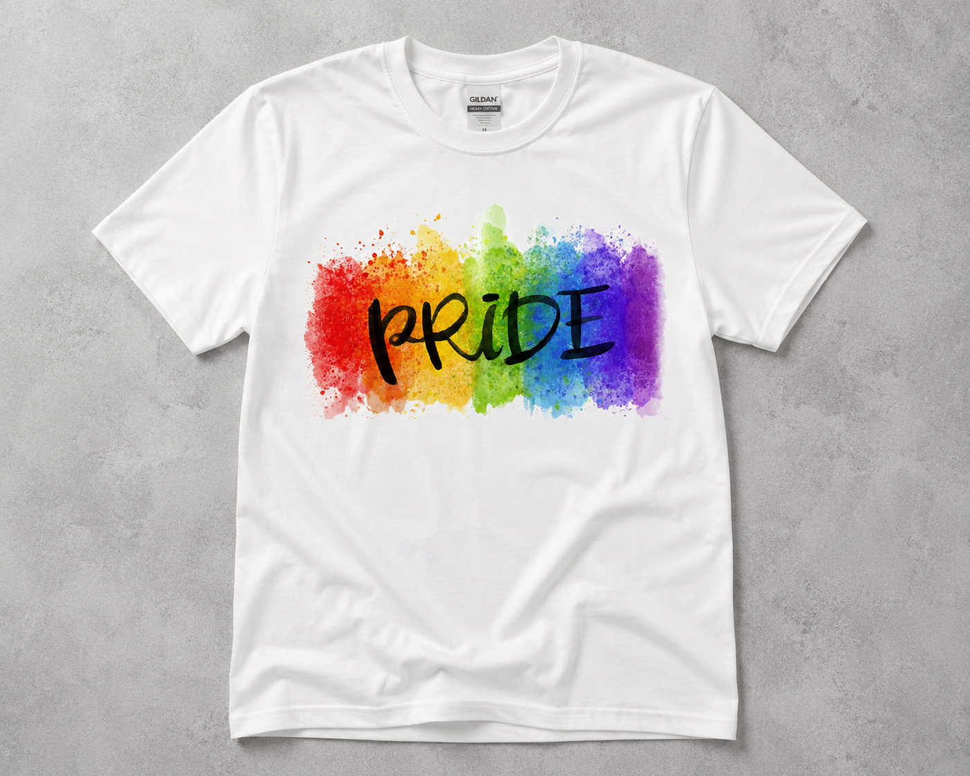 PRIDE Watercolor Graphic Tee | LGBTQ+ Rainbow Unisex T-Shirt