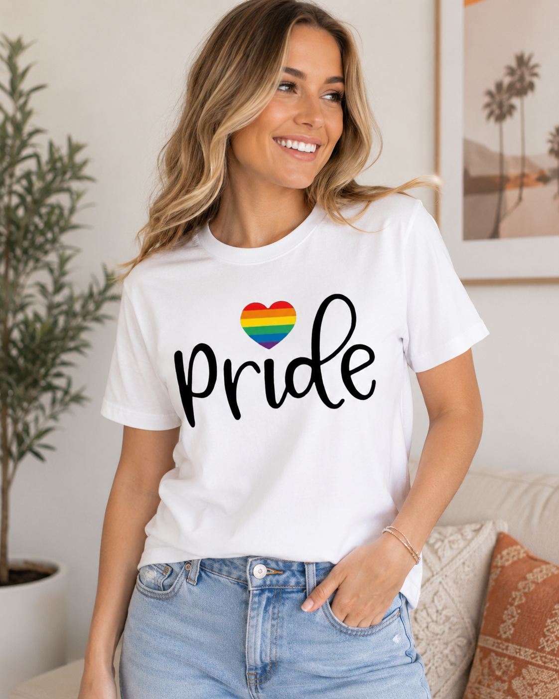 Pride Rainbow Heart™ | LGBTQ+ Unisex Graphic T-Shirt