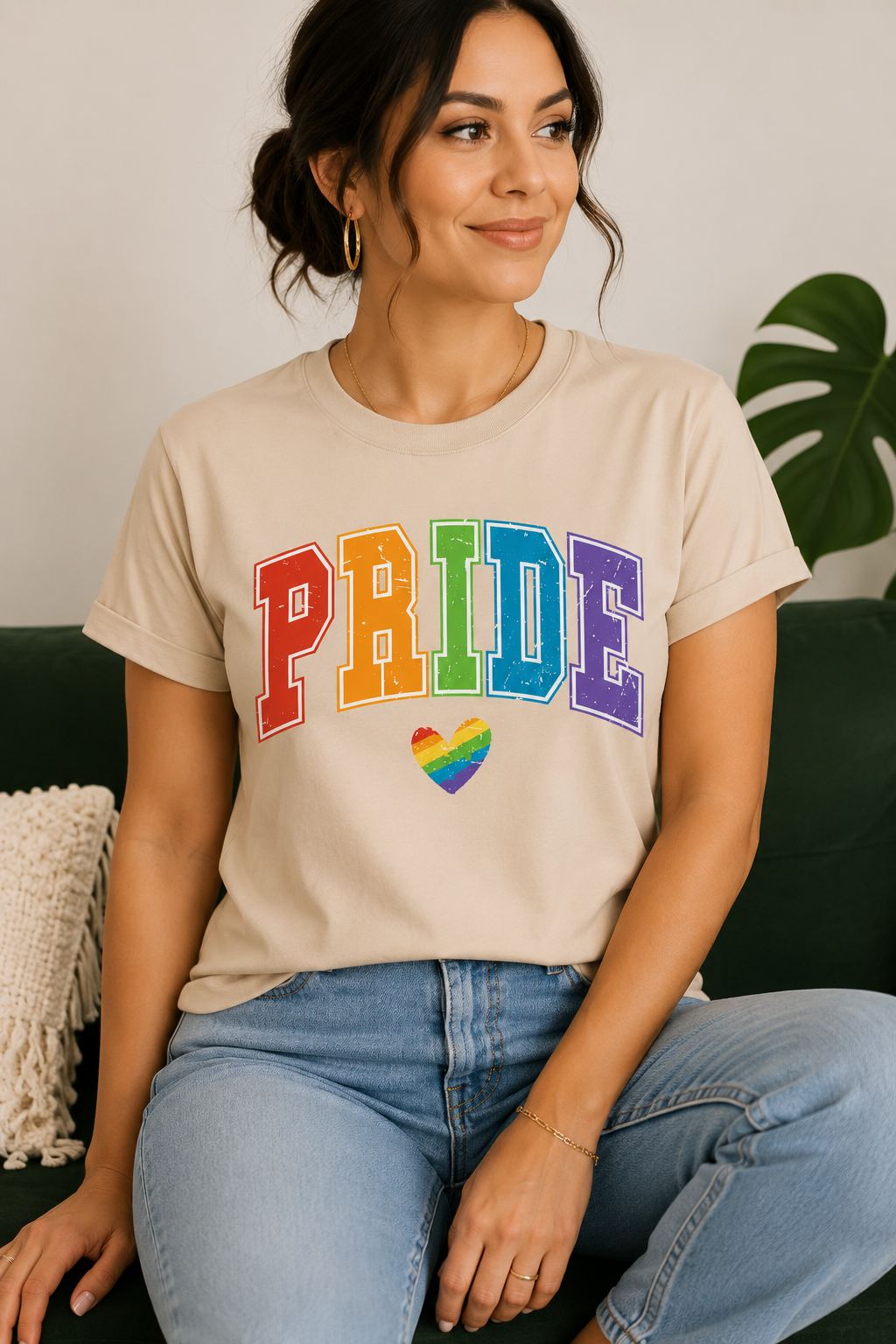 PRIDE Rainbow Heart Unisex T-Shirt