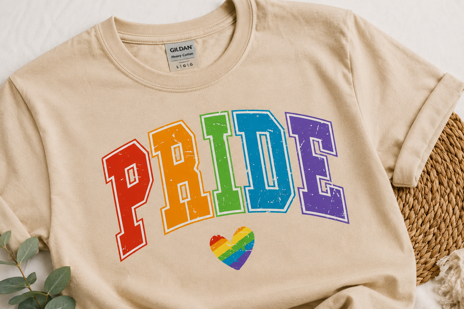 PRIDE Rainbow Heart Unisex T-Shirt