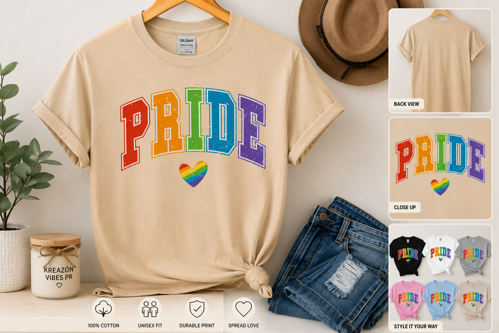 PRIDE Rainbow Heart Unisex T-Shirt